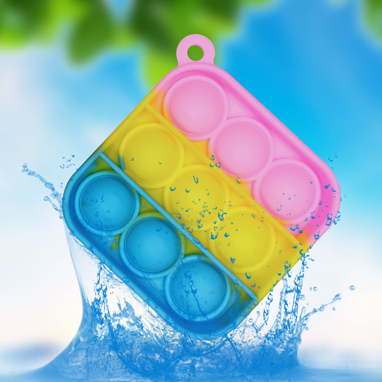 120 Pcs Mini Pop Bubble Fidget Toys, Silicone Keychain Small Pop Bulk for Party Favors, Classroom Prizes, Reliever Hand Toy Goodie Bag Stuffers Halloween Christmas Birthday Gifts for Kids Students