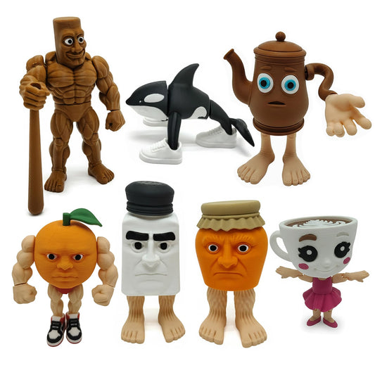 Sarcidery Brainrot Toys,Large Poseable Original Italian Brainrot Toys,Tung Tung Tung Sahur Desk Decor,Steal a Brainrot Toys, Collecting & Parent‑Child Playtime Gifts（7Pcs 2）