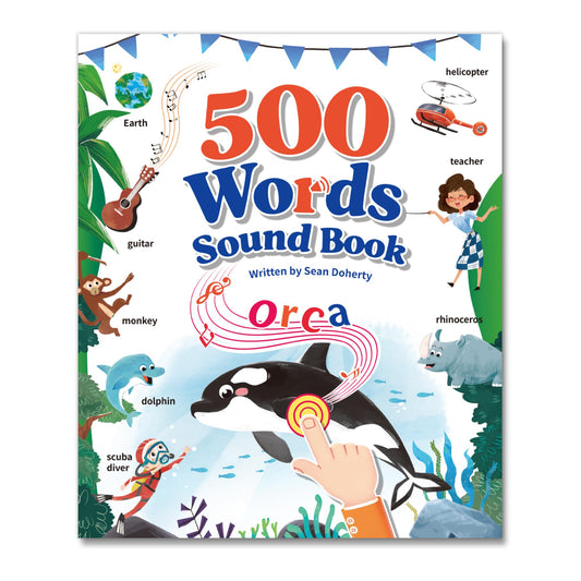 Timetome Interactive Learning Sound Book for Kids Ages 3-8 - 500 Core English Vocabulary Words, Early Educational Talking Book with Touch & Sound for Preschool, Kindergarten & Homeschooling