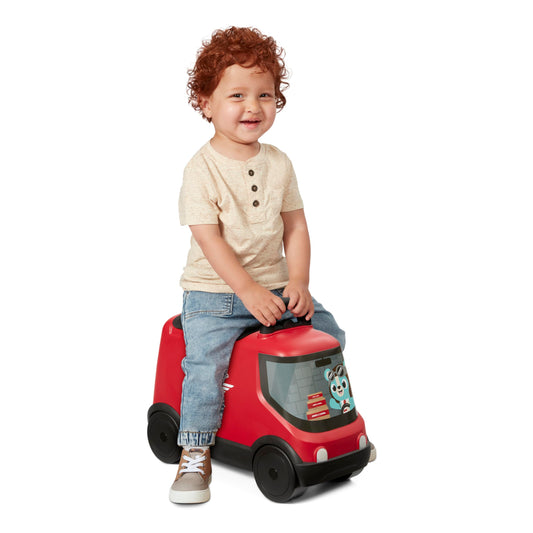 Radio Flyer Delivery Van Ride On Toy for Kids, Red Toddler Ride on Toy for Ages 2+
