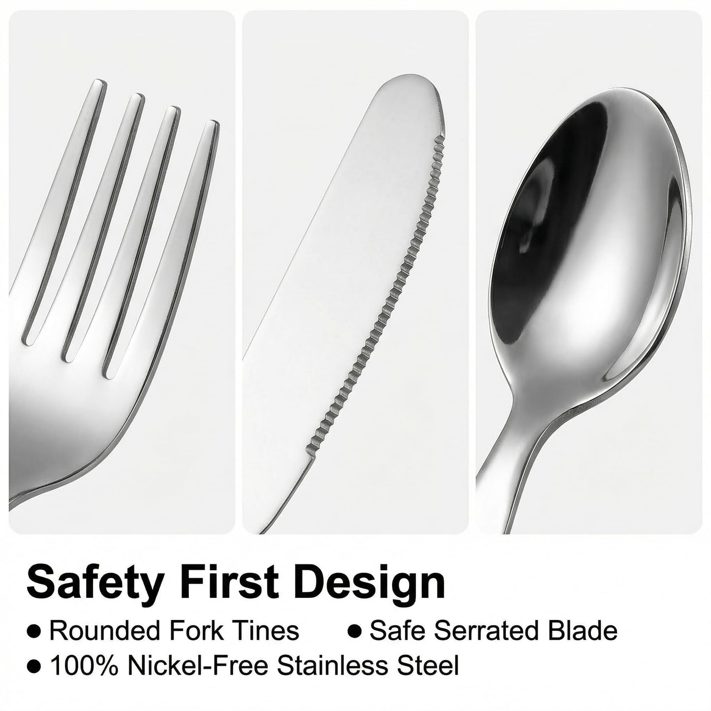 Hemoton 9 Piece Kids Silverware Set Stainless Steel Toddler Utensils Safe for Preschooler/Children, Includes 3 Forks 3 Spoons 3 Knives, Children Flatware Cutlery, Mirror Polished, Dishwasher Safe