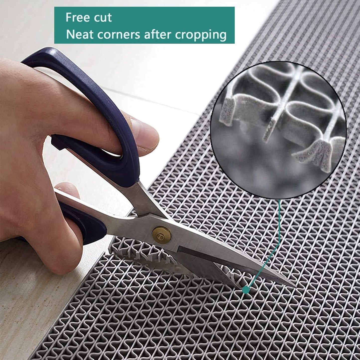 jxgzyy Commercial Drainage Mat PVC Non Slip Wet Area Commercial Floor Mat 3x16.4 Ft 0.22'' Thick Pool Drain Floor Mat Roll for Restaurant Bars Bathroom Patio Outdoor Indoor Rug (Grey)