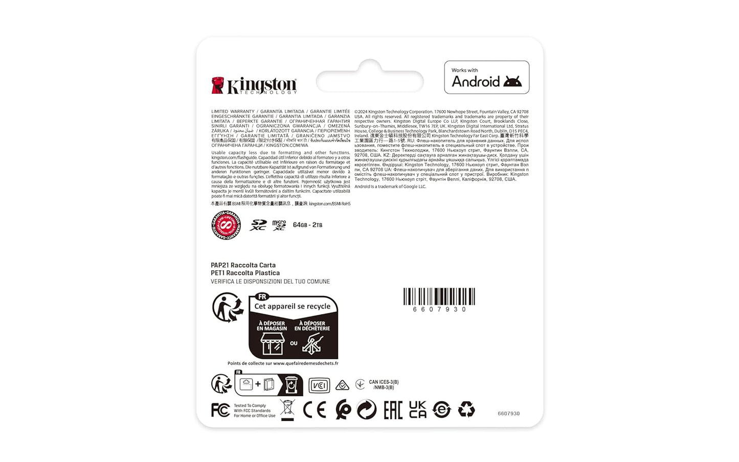 Kingston 64GB 100MB/s 10, U1, V10, A1 SDCS3/64GB Canvas Select Plus microSD Card | Up to | Class UHS-I, |