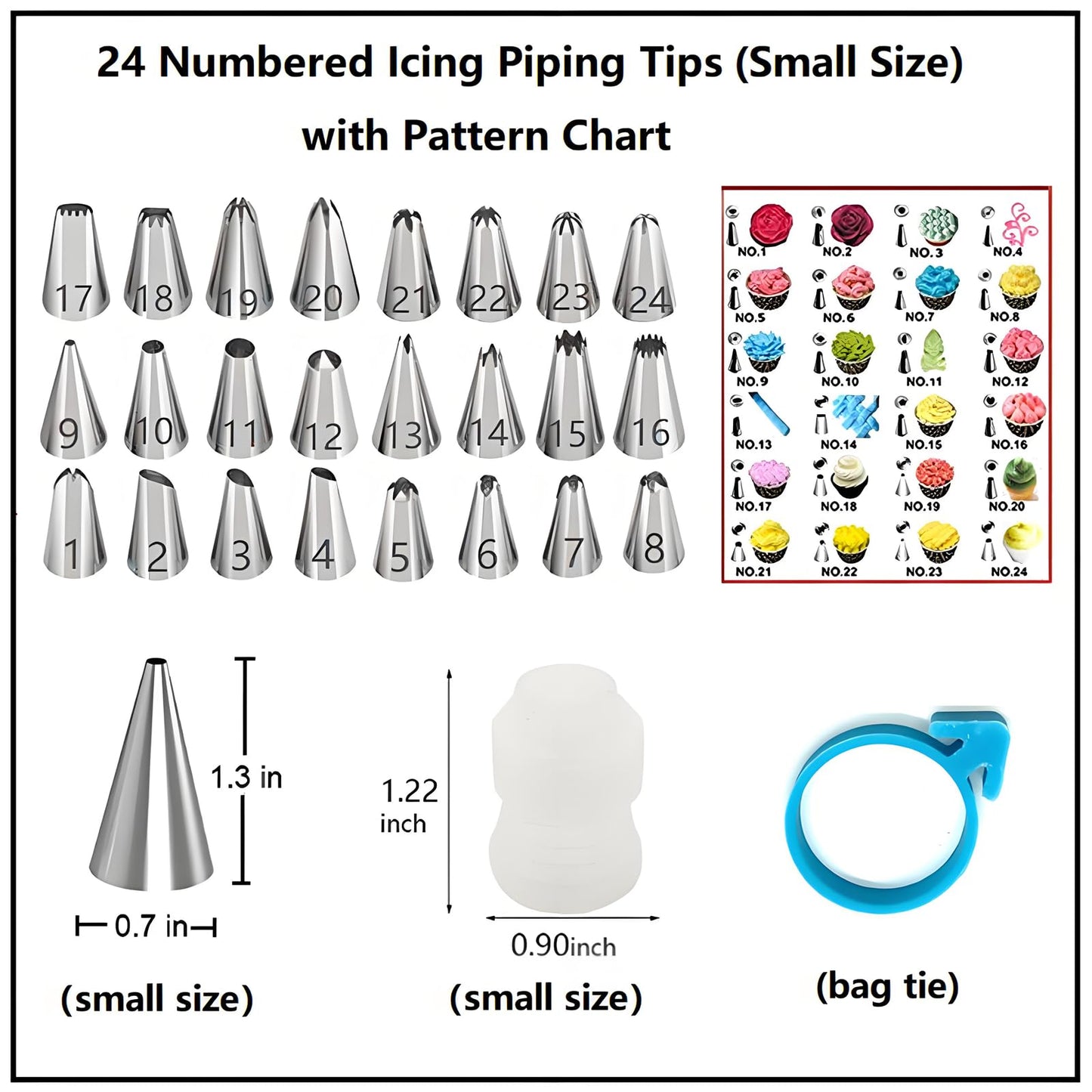 ANSLYQA Cake Decorating Kit, 237 Pcs with Aluminium Cake Turntable, Leveler, 24 Numbered Icing Tips, 2 Spatulas, 3 Scrapers, 2 Coupler, 50 Cupcake Liners, 100 Pastry Bags & More Baking Tools