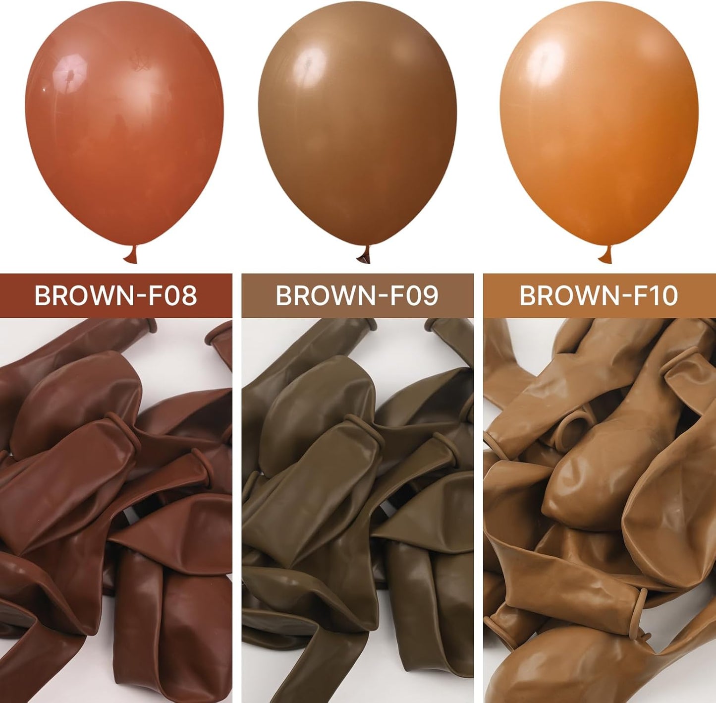 PartyWoo Dark Brown Balloon Arch Kit - 127pcs in Various Sizes for Birthday & Baby Shower Decor