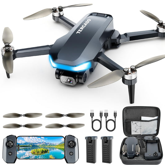 Drone with Camera for Adults - 2K HD Camera FPV Live Video, GPS Drone with Auto Return, Brushless Motor, Foldable Quadcopter, Follow Me, Headless Mode Remote Control for Kids Toys Gifts or Beginners