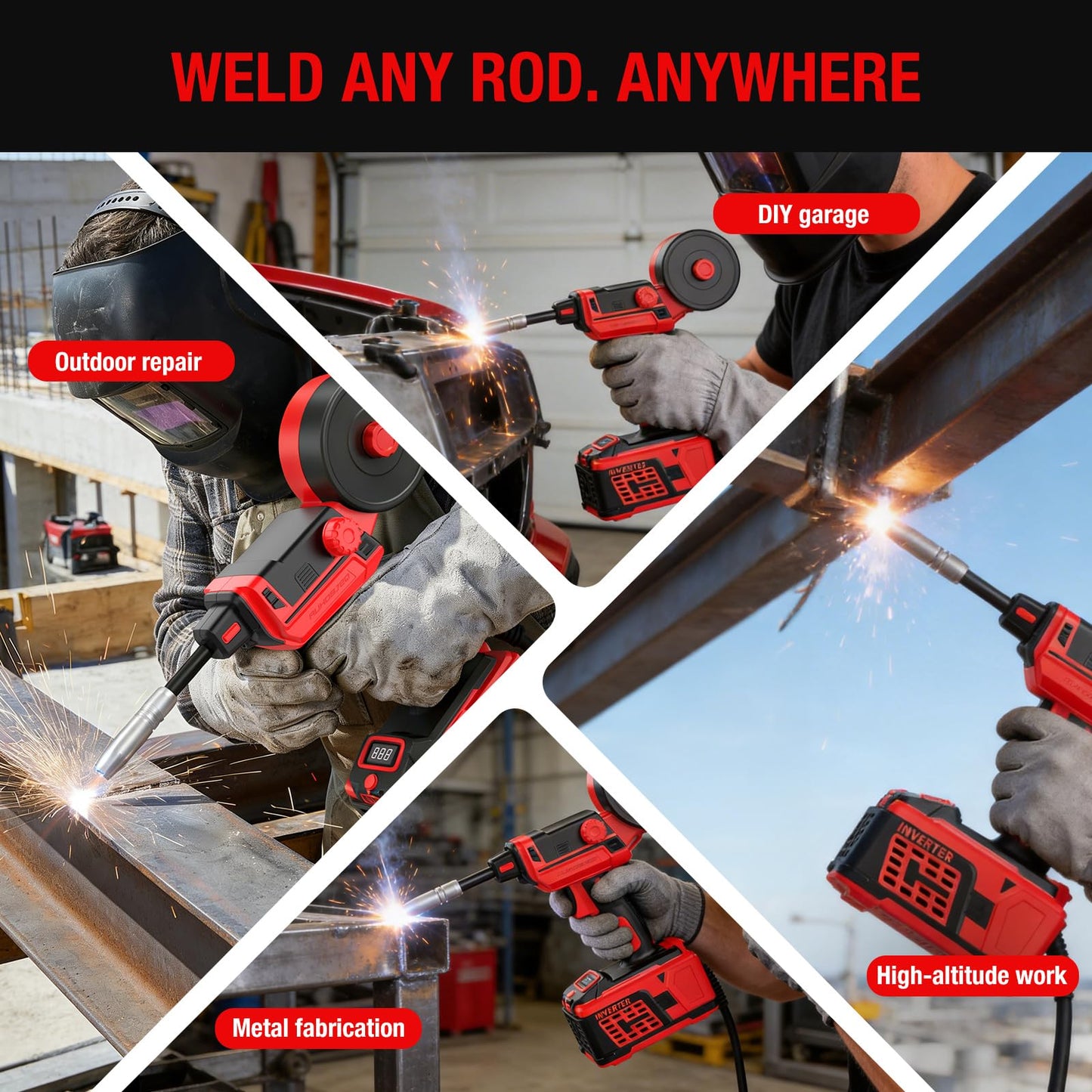 AUHOBJEQ 120A Handheld MIG Welder 110V, 2026 Upgraded Flux Core Wire Feed Welding Machine – Portable Gasless Inverter with 360° Swivel MIG Torch & Welding Mask for DIY Auto Repair Home Use
