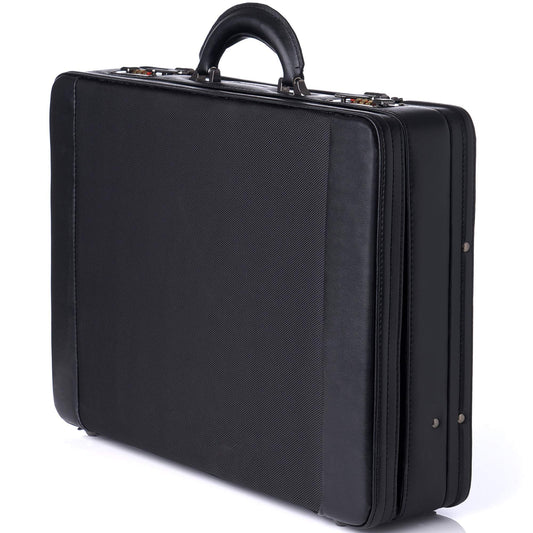 Alpine Swiss Mens Briefcase | Hard Side Business Case | Expandable Attache Case For Men | Dual Combination Locks | Padded Interior | Multi Organizer Pockets | Manufacturer’s Warranty