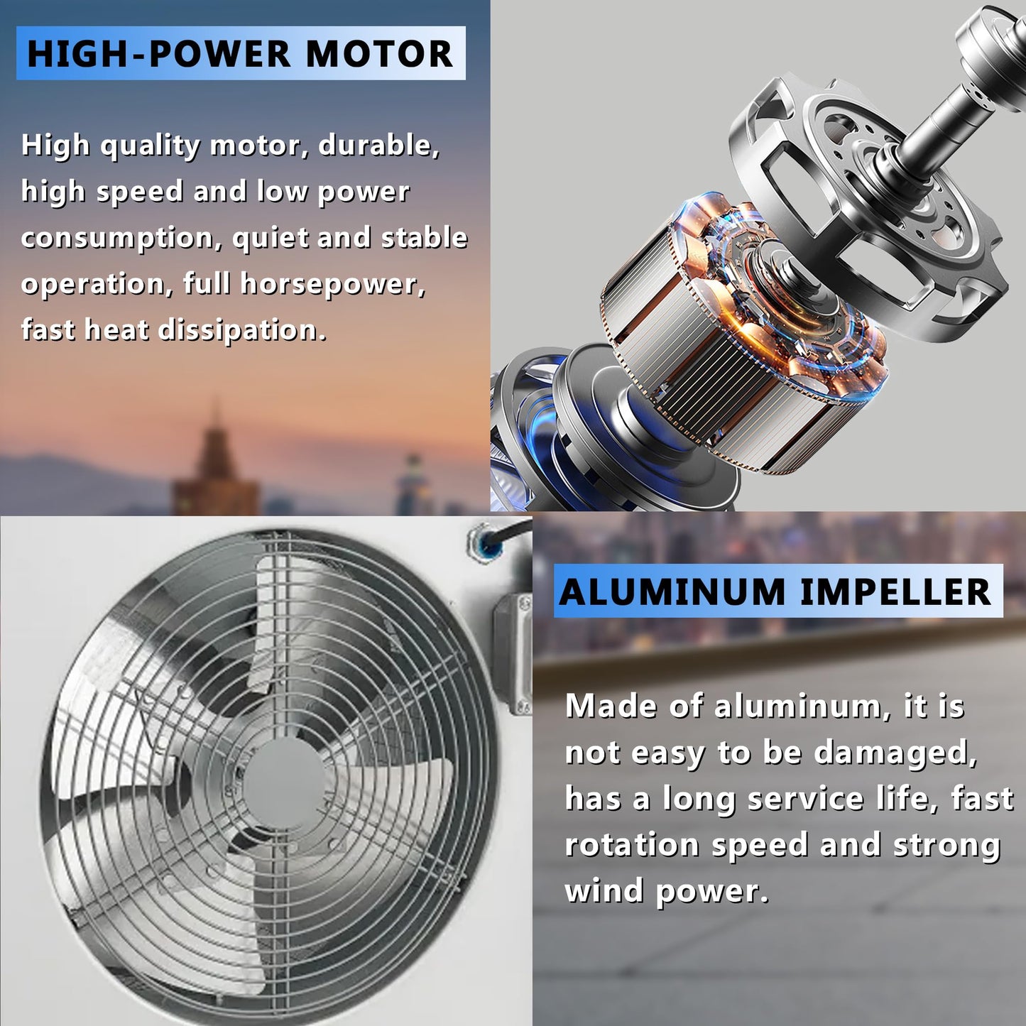 FICBXRA Roof Exhaust Fan Direct Drive Axial Downblast Exhaust Fan -26" Fan Base, 1/3 HP 115 Volt Single Phase Motor 2400 CFM