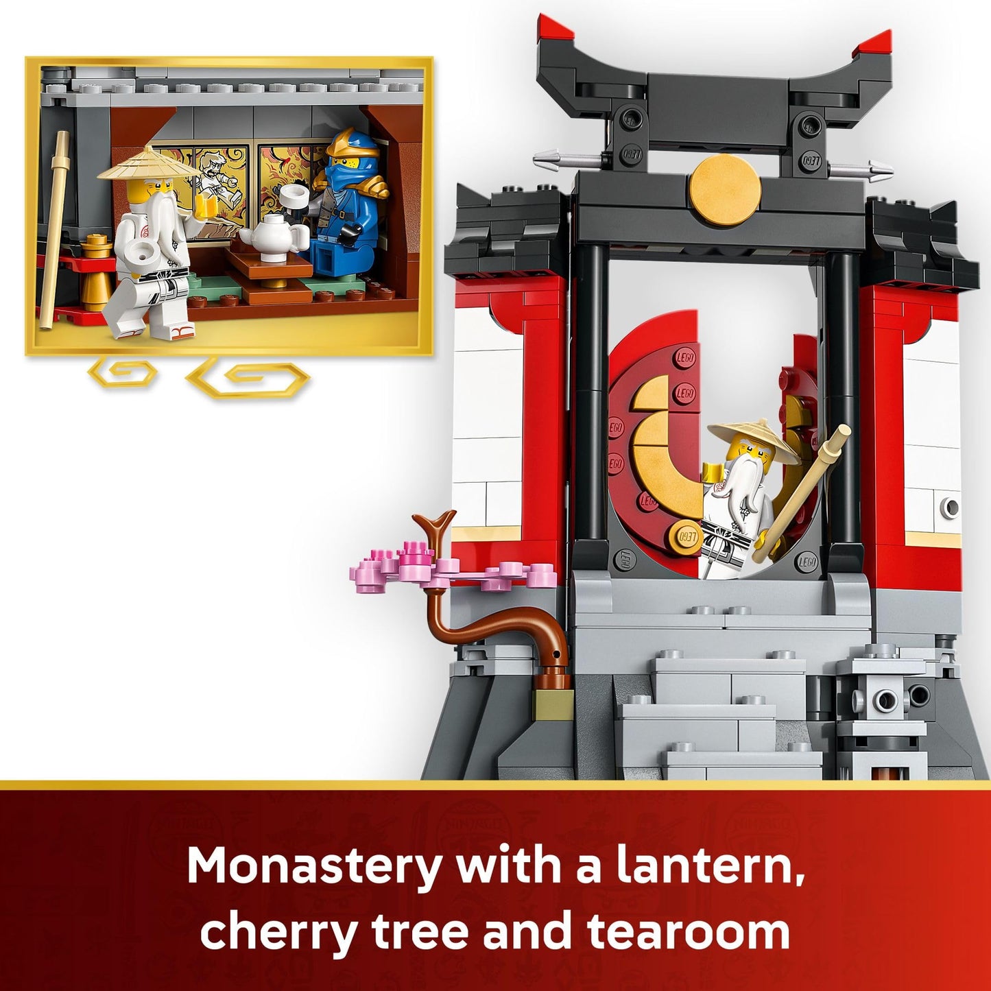 LEGO NINJAGO Ninja Character Display 15th Anniversary Building Toy for Kids, Ages 14+ - Ninja Playset W/Elemental Master of Lightning + 7 Minifigures - Gift Idea for Teen Boys & Girls - 71866