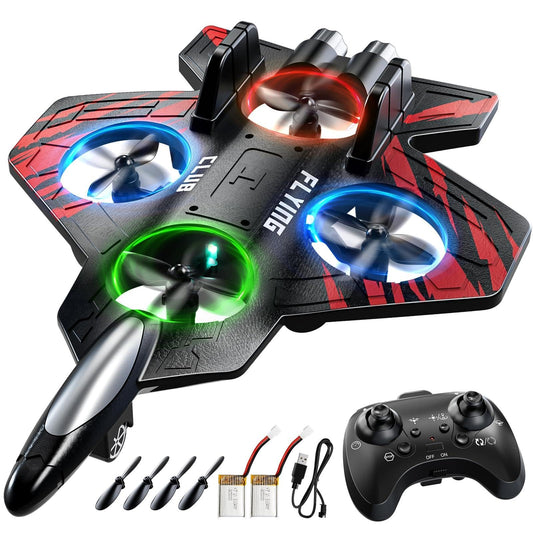 MSKOLER Foam Remote Control Airplane for Kids 8-12, RC Plane with Colorful Lights, RC Airplanes with 360°Flip and Stunt Roll, Airplane Toy RC Helicopter Gift for Boys Girls 8 9 10 11 12 and Adults