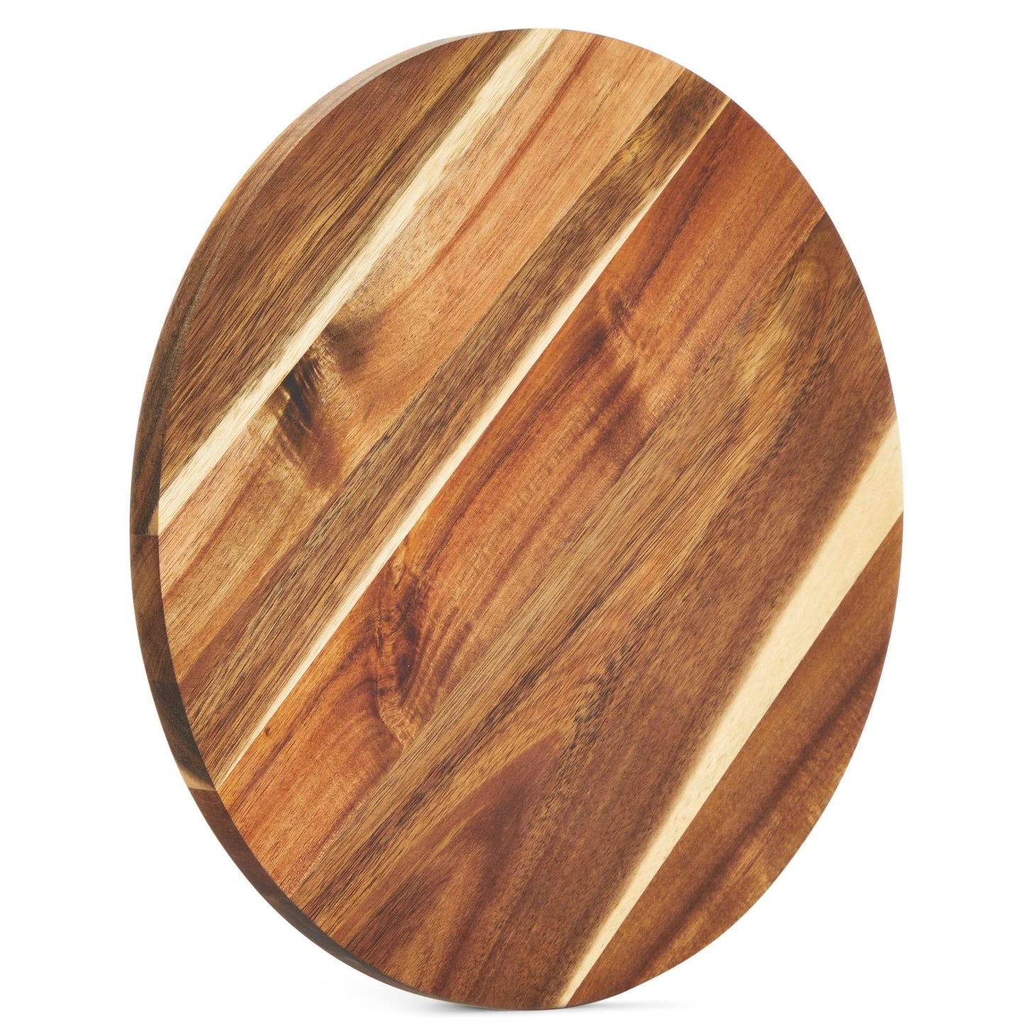 Juvale Acacia Wood Cake Stand - Wedding Cake Stand & Serving Platter - Rustic Round Wood Dessert Display - Easy-Clean Low-Profile Wooden Serving Base - 12.75 in Dia, 2.75 in H