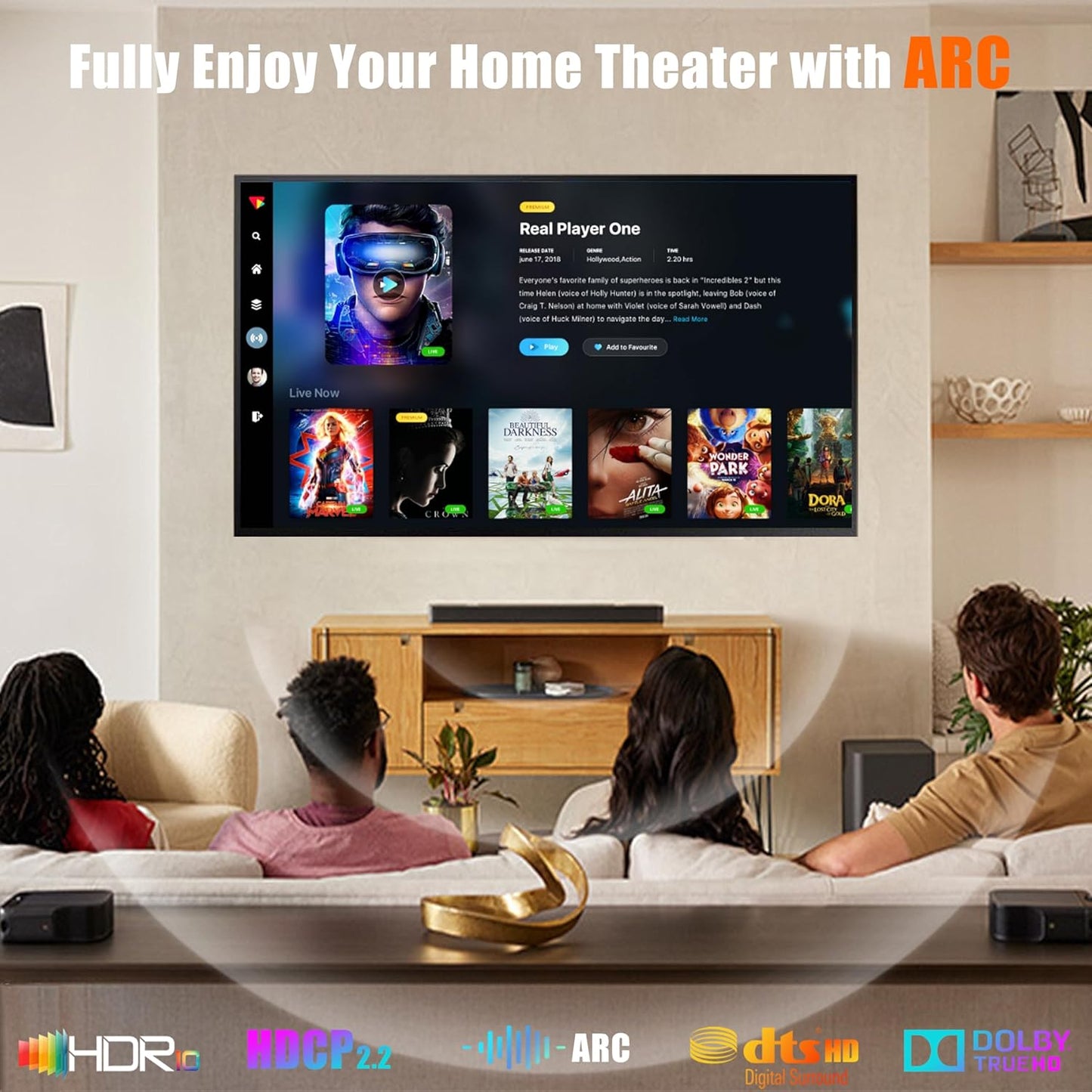 4K 2.0 10FT 5-Pack, 18Gbps 4K@60Hz 2K@240Hz, HDR10, 3D, Dolby, 2.2 PS5, HDMI Cable High Speed HDMI Cord, Support & ARC