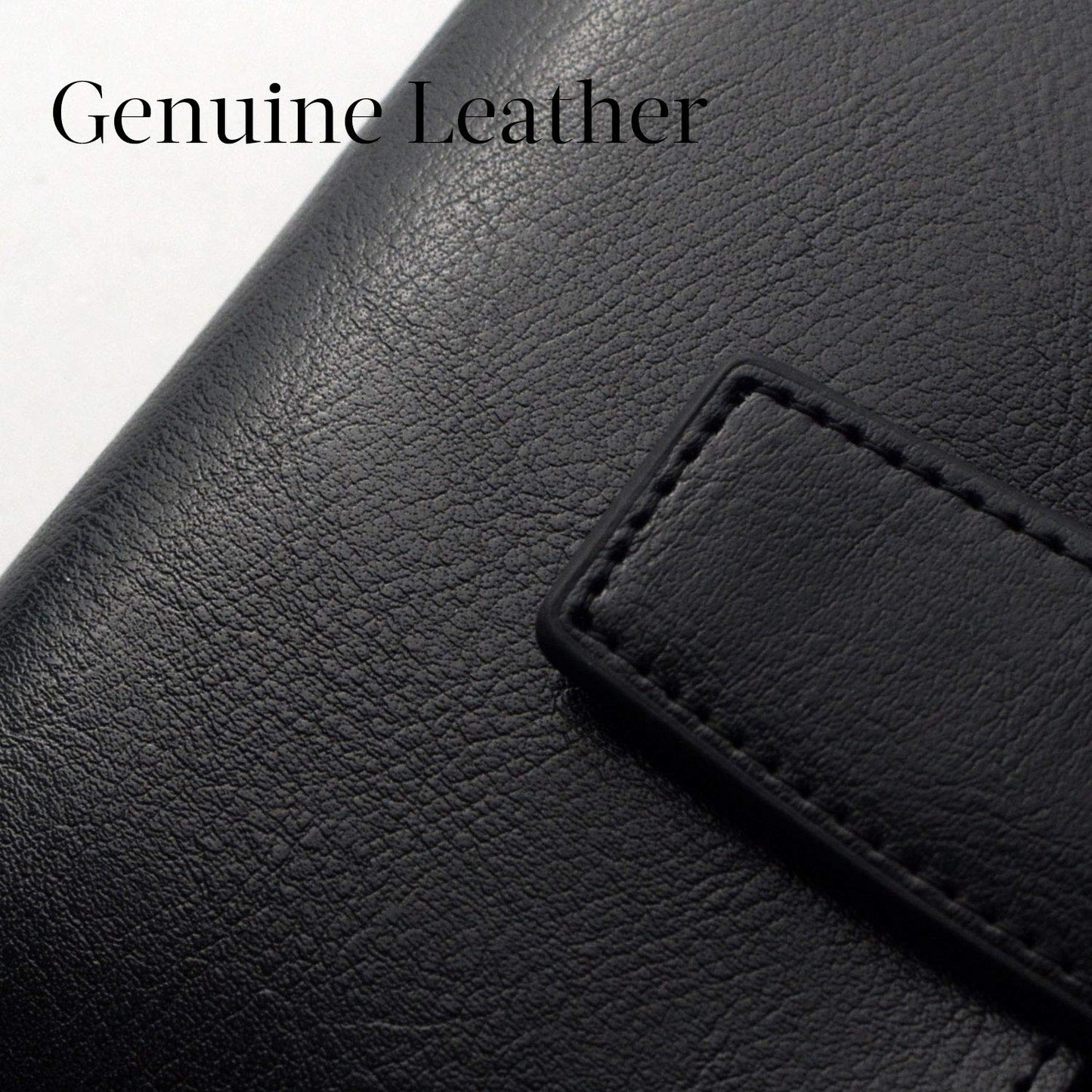 Bveyzi Women's Small Leather RFID Blocking Bifold Zipper Pocket Wallet Ladies Credit Card Slots Purse with id Window(Black)