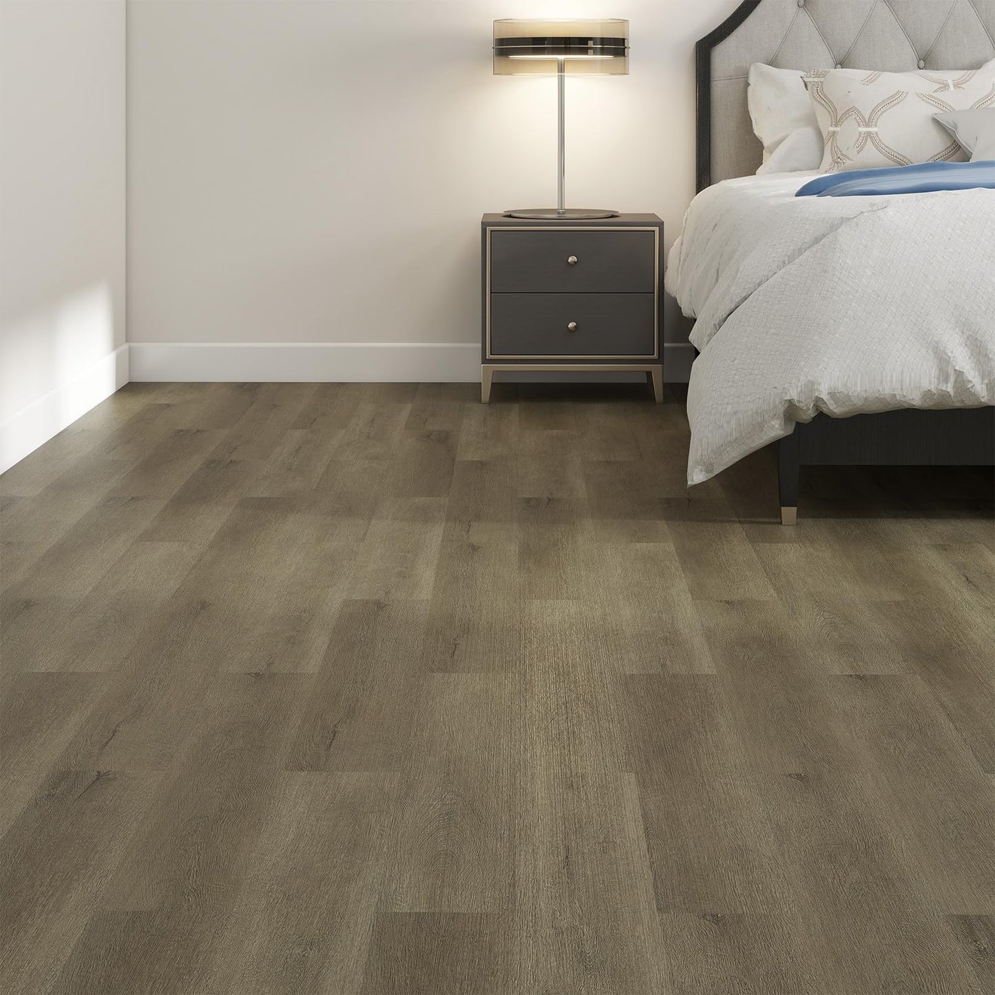 Mysflosy Peel and Stick Floor Tiles, Self-Adhesive Luxury Vinyl Flooring Plank, 6'' x 36'', 36 Pack 54 Sq.Ft, Waterproof DIY Deep Wood Grain Planks Easy to Install for Kitchen, Living Room