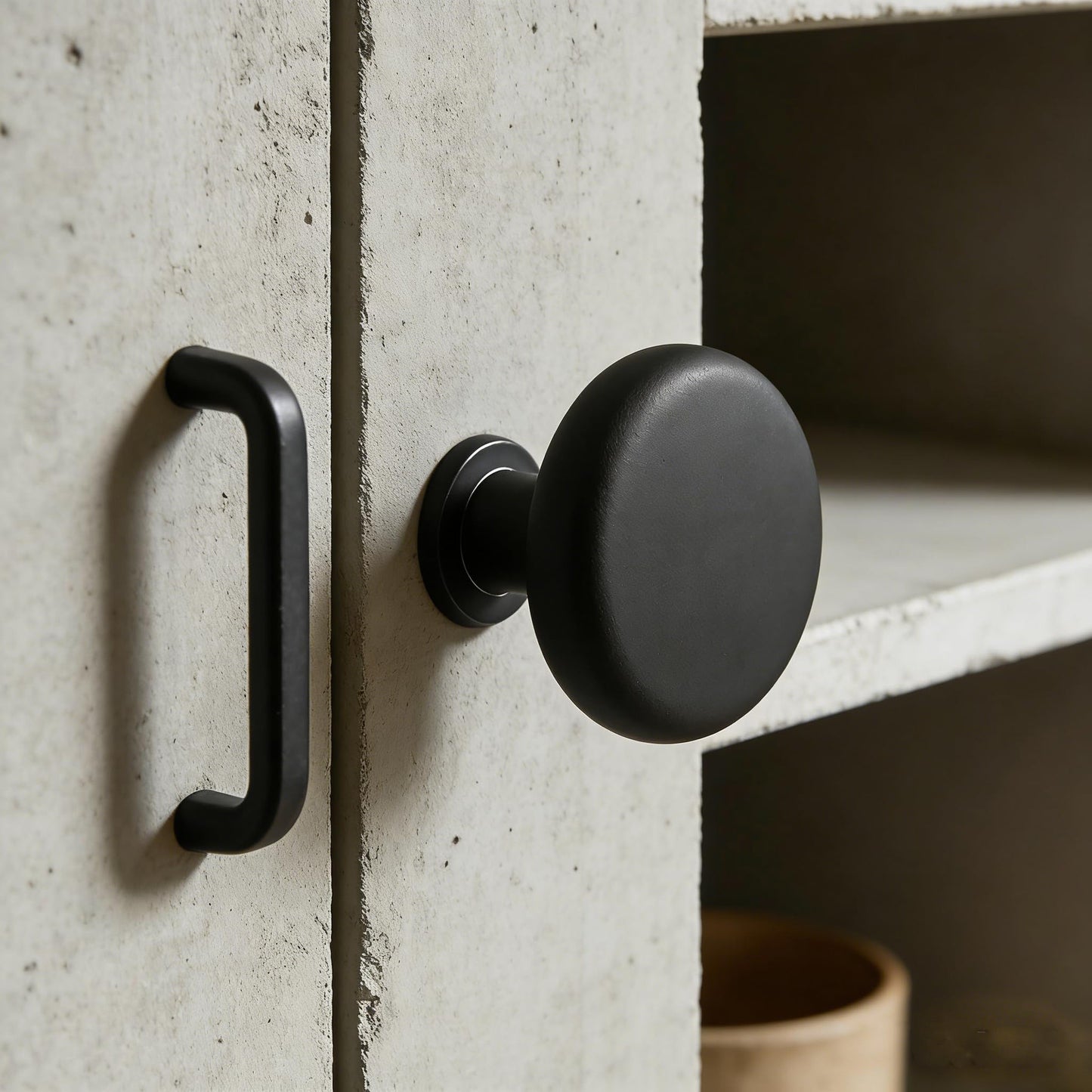 XZCJG 6 Pack 1-1/4 inch Kitchen Cabinet Knobs Black Dresser Zinc Pulls Door Drawer Handles for Dresser Drawers