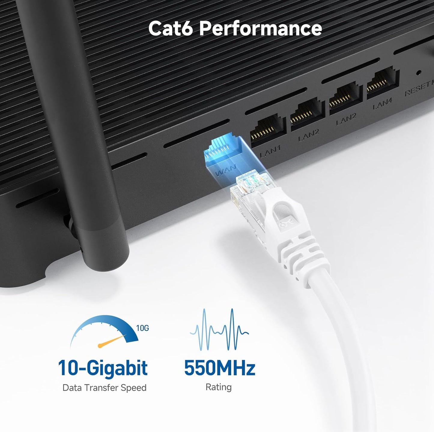 10Gbps 6 100ft, 6 Cat6 Cable Matters Snagless Long Cat Ethernet Cable - Cat Cable, Cord, Ethernet Cord, White