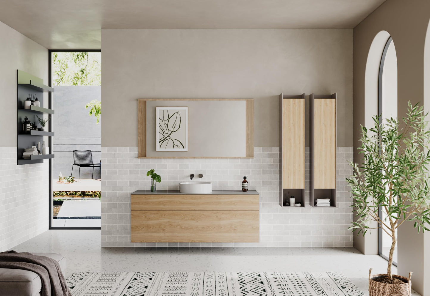 Colamo 10 Sheets Gray White Peel and Stick Backsplash Tile, Faux Stone Subway Tile for Kitchen Wall Backsplash, Bathroom Accent Wall, Stick On 12”x12” Adhesive Peel and Stick Tiles