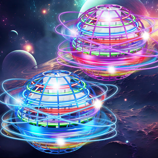 Junywell Flying Orb Ball Toy, Hover Hand Mini Drone Cosmic Globe, Fly Spinners for Kids Adults Indoor Outdoor Toys, Cool LED Lights Toys for 6 7 8 9 10+ Years Old Boys Girls Gift