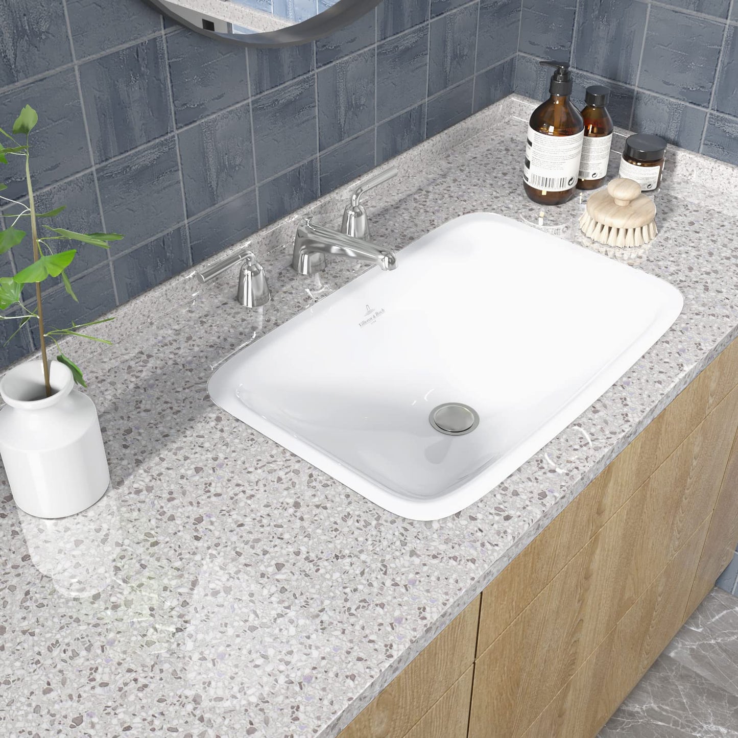 FunStick 36" x 200" Granite Contact Paper Peel and Stick Countertops for Kitchen Waterproof Granite Wallpaper Self Adhesive Vinyl Grey Marble Wall Paper Sticker for Bathroom Table Cabinets Removable