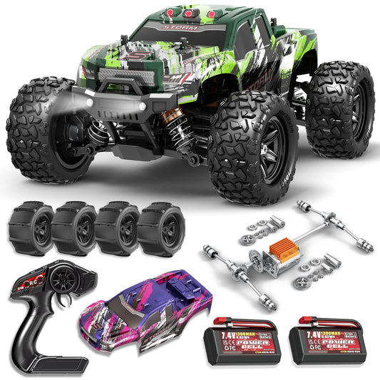 X-TMAGA 1:18 All Terrain RC Car for Adults & Boys (HS18-05), 4WD Off-Road RC Truck High Speed Fast 40+ KPH, 4X4 Waterproof Remote Control Car with 2 Rechargeable Batteries