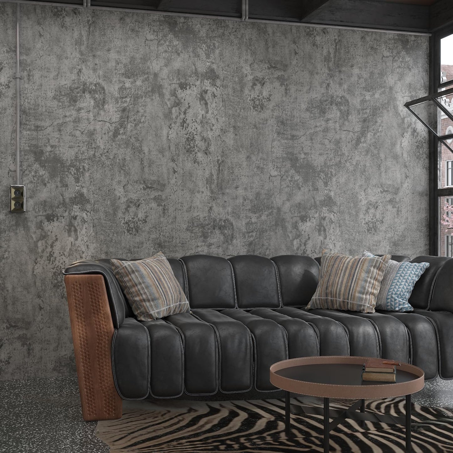 Magielif 30.3"x394" Grey Concrete Wallpaper Peel and Stick Matte Textured Gray Cement Contact Paper Removable Waterproof Vinyl Matte Industrial Style Wall Sticker for Kitchen Countertop Bathroom