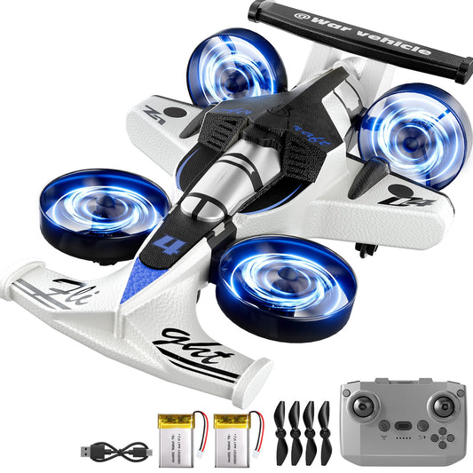 MSKOLER Remote Control Airplane for Kids, 2 Type of Remote Control Car or RC Plane, Indoor Outdoor Foam Plane with Railcar Race, Tricks, Birthday Airplane Gift Toys for Boys Girls Adults 8-12 Year Old
