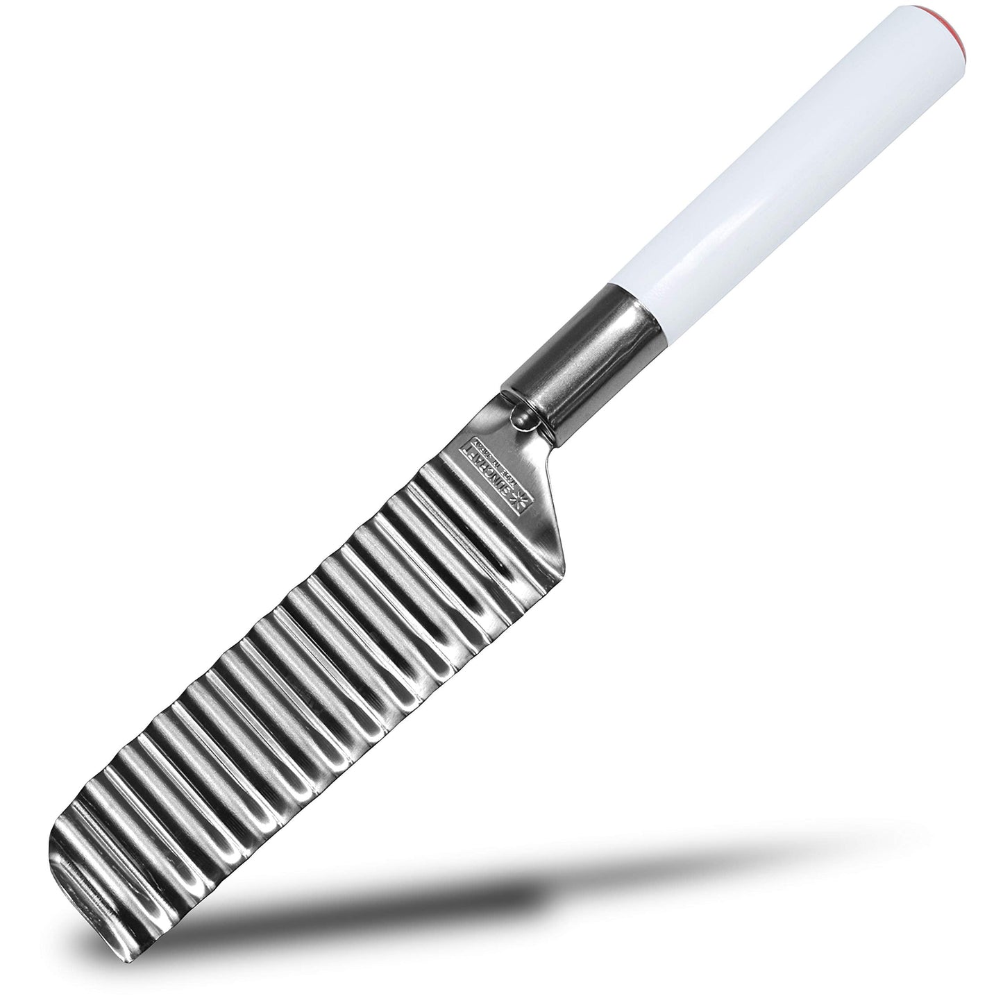 Seki Japan Cheese Knife, Crinkle Cut Knife, Ideal for Soft Foods Like Cheese, Boiled Eggs, and Fruits, 3.9 inches Stainless Steel