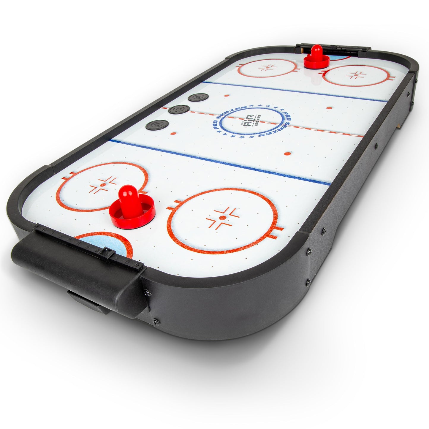 GoSports 30 Inch Table Top Air Hockey Game for Kids - Portable, Battery Operated Game Table - Black