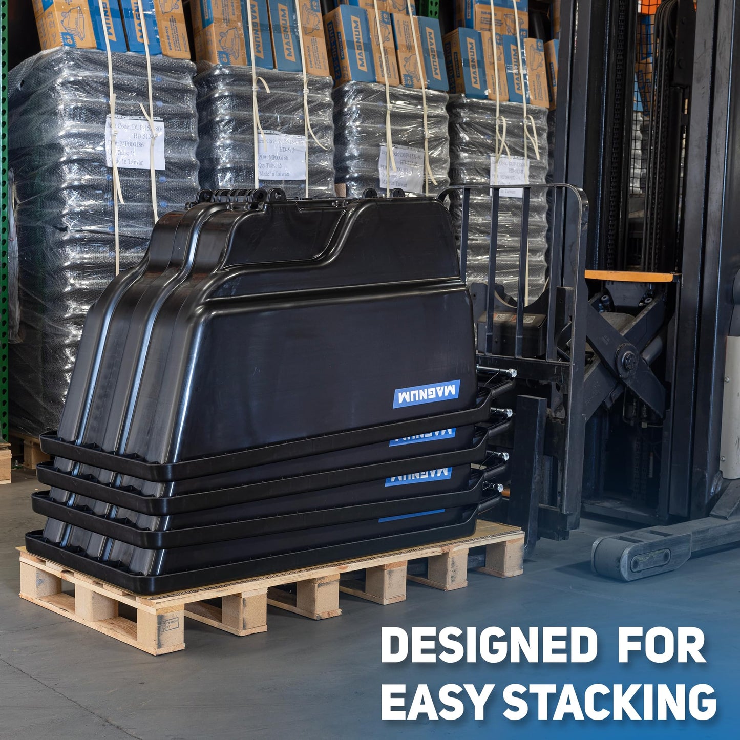 Magnum Tilt Truck, 1/2 Cu. Yd. Capacity Dump Cart with Heavy Duty 12” Wheels & 5” Casters for Handling, Transporting on Construction Jobsites, 750 lbs, Trash Cart with Wheels DUC12A-02PK (2-Pack)