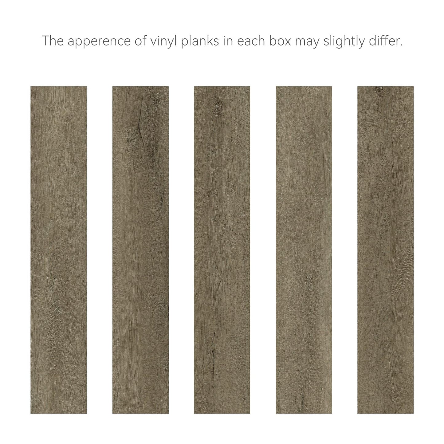Mysflosy Peel and Stick Floor Tiles, Self-Adhesive Luxury Vinyl Flooring Plank, 6'' x 36'', 36 Pack 54 Sq.Ft, Waterproof DIY Deep Wood Grain Planks Easy to Install for Kitchen, Living Room