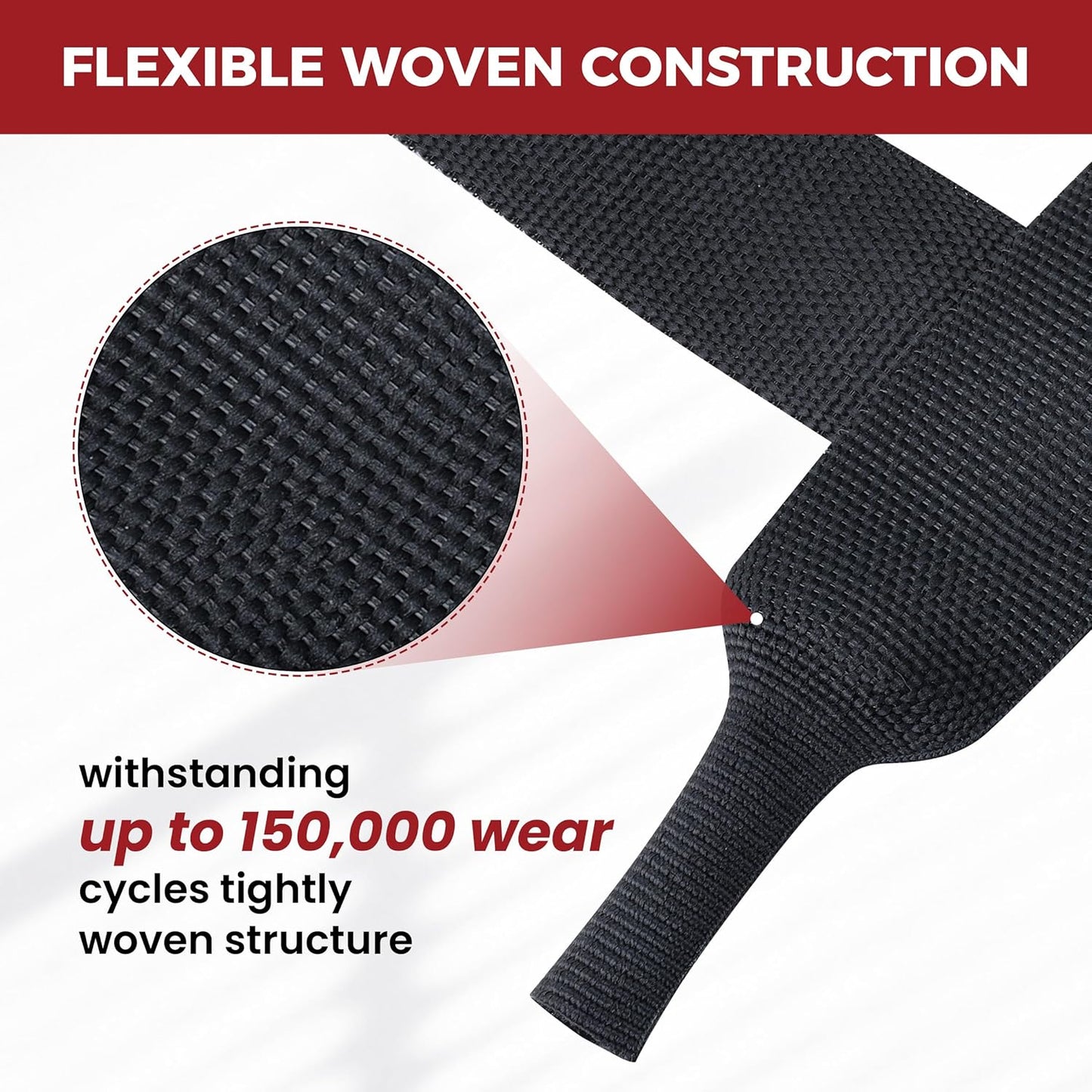 BuyUneed 2:1 (3/8" 30ft) Heat Shrink Fabric Tubing Braided Sleeving - Abrasion Protection Flexibility Wiring Harness
