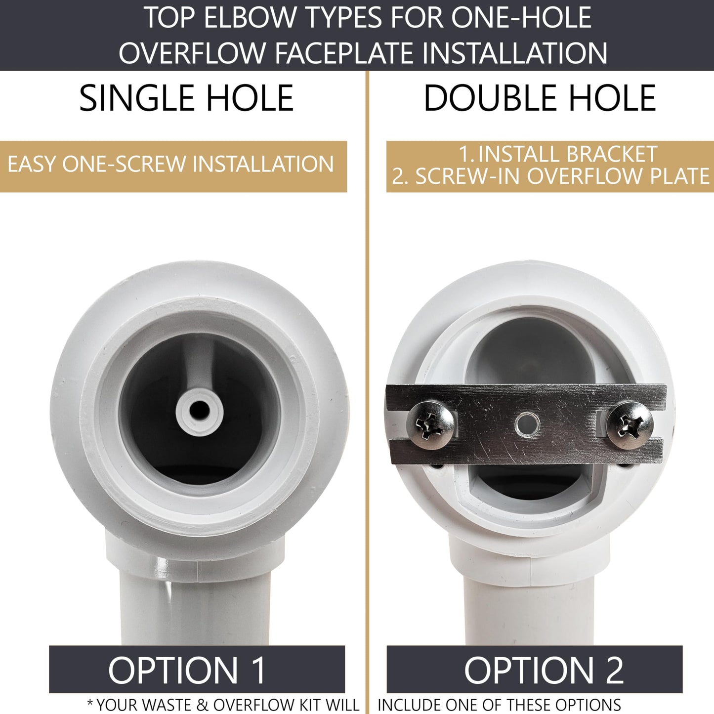Westbrass D49721-4-05 1-1/2" Bath Waste & Overflow Assembly with Pull Drain Stopper and One-Hole Faceplate Top Elbow - Sch. 40 PVC, Polished Nickel (4-Pack)