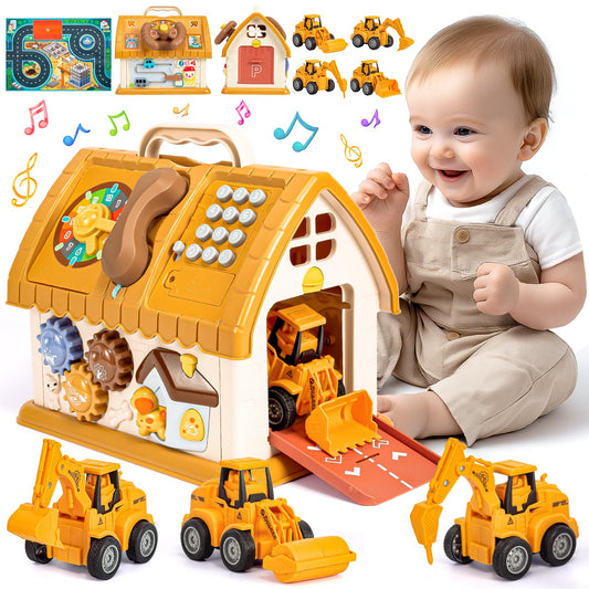 SLTBEH Baby Toys for 1 2 3 Year Old Boy and Girl Gifts Toddler Toys Age 1-2 10-in-1 Montessori with Sound Lights Music Clock Telephone and Car Educational Birthday for Boys Girls 12-18 Months