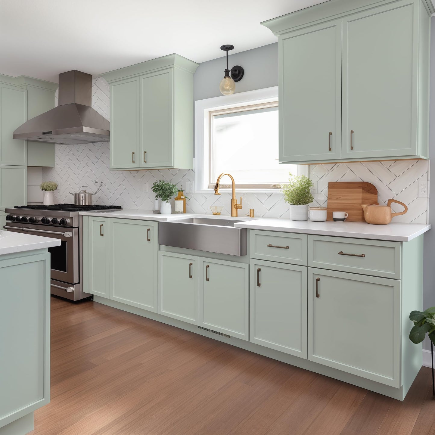 Solid Wood RTA Full High Door Cabinet Tray Base Cabinet Kitchen Grooming Organizer Utensil storage cabinet -with 1 Door 1 Shelf ( Jade Green, Cabinet:9”×24”×34-1/2”;Door:8-5/8”×3/4”×29-5/8”)