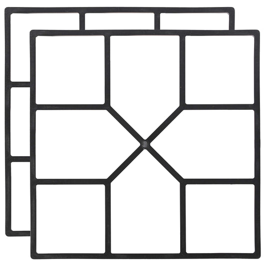 2 Pack Decorative Pavement Mold Cement Form Stamp Walkway Maker Patio Stepping Stone Pavers Reusable Pathway Mould