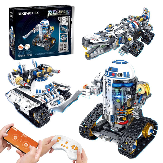 3 in 1 STEM Robotics Building Kit, 776 PCS APP/Remote Control Robot Space Wars Toy Building Block Sets, Compatible with Lego Robotics Control & Programming Robot Birthday Gifts for Boys Age 8-14+