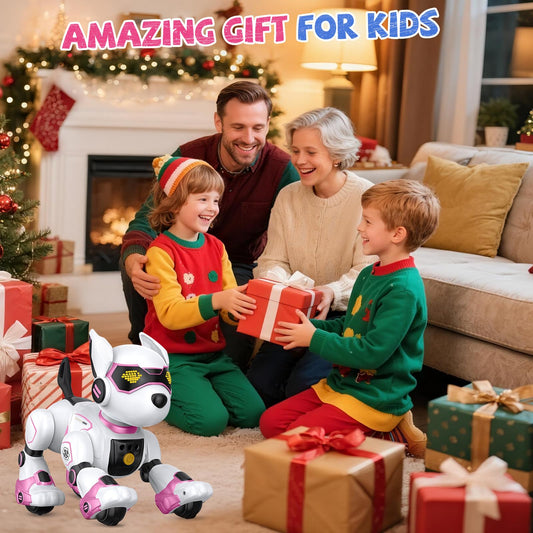 Robot Dog for Kids, Remote Control Dog with Voice Touch Interaction and lmitation Show, Programmable Gesture Sensing Dog Robot, Singing, Dancing, Talking, Smart Stunt Robot Dog Toy Gift for Boys Girls