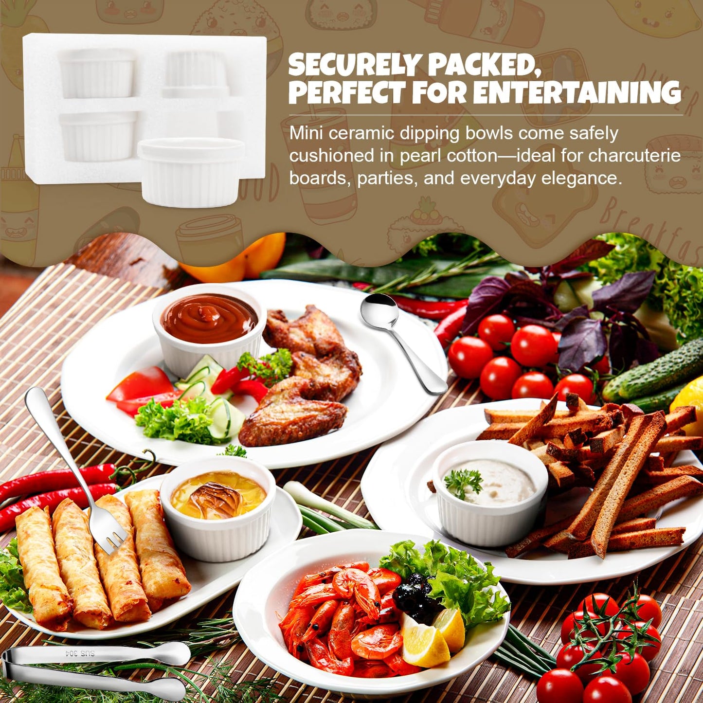Charcuterie Boards Accessories Charcuterie Utensils Cheese Butter Spreader Knife Set Small Serving Tongs Forks and Spoons Dipping Bowls Honey Dippers Toothpick Flags for Appetizers & Serving Platters