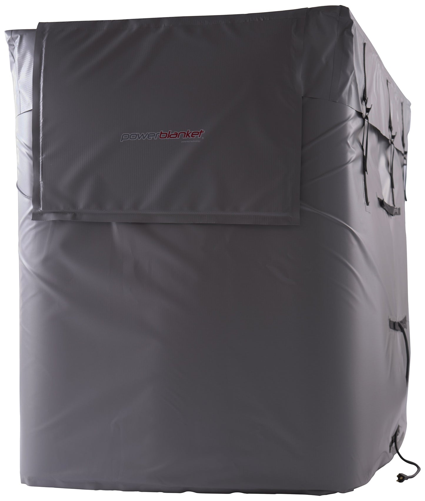 Powerblanket 330 Gallon Industrial DEF Tote Heater with Adjustable Thermostat Controller, Insulated Lid, Industrial Grade Gray Vinyl and Heavy Duty Straps.