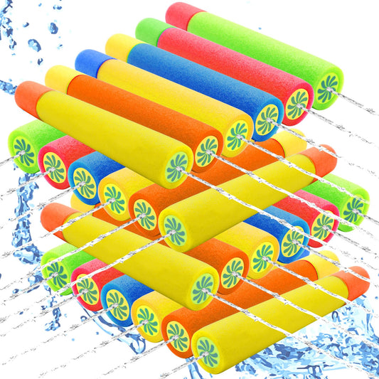 24 Pcs Water Squirter for Kids, Water Blaster Soaker Guns Foam Water Guns Pool Toys Outdoor Beach Swimming Pool Summer Water Fighting Toys for Adult Toddlers Kids
