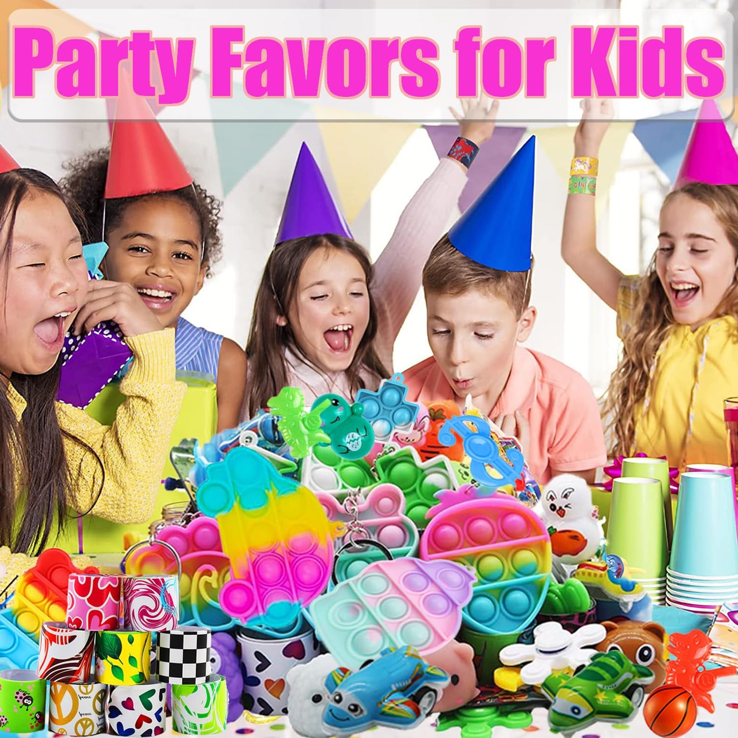 Kocici 127 PCS Party Favors for Kids, Goodie Bags Stuffers, Prizes Treasure Box Toy for Classroom, Pinata Easter Eggs Filler, Fidget Toys Bulk, Birthday Gifts