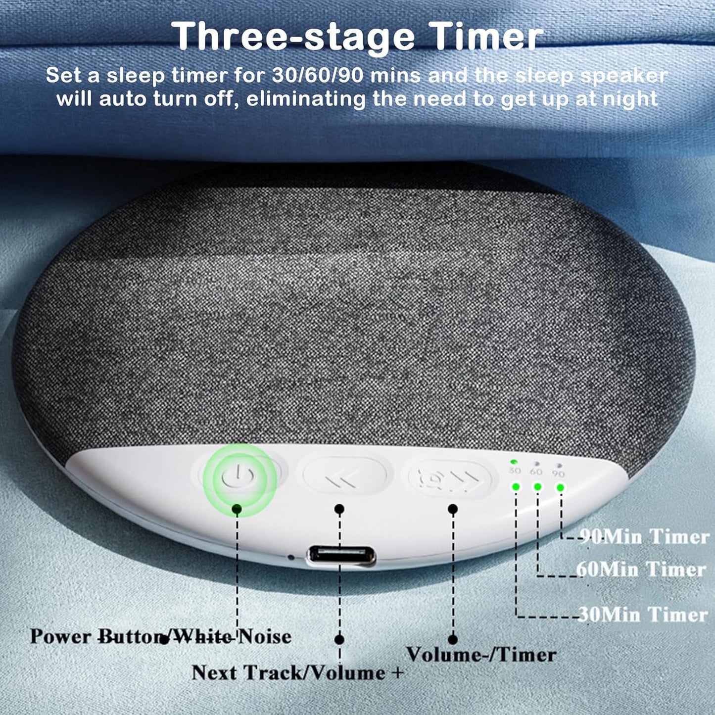 Generic 6.0 (1pcs) Ultra-Thin Bluetooth Pillow Speaker with Bluetooth - Bone Conduction Technology, Sleep Pillow