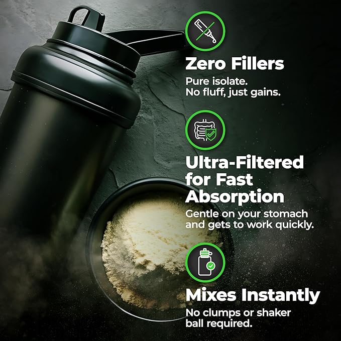 Species Nutrition Isolyze Whey Protein Powder, 100% Whey Isolate for Muscle Building, 27.5g Protein Per Scoop, No Sugar & Low Fat (Vanilla Peanut Butter, 22 Servings)