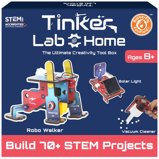 Butterfly EduFields 70+ Jumbo STEM Projects Kit for Kids Age 12-14 | Engineering & STEM Robotic Kits for 8-12 Year Olds | Electronics Circuits | Best Birthday Gift for Kids Age 12-14
