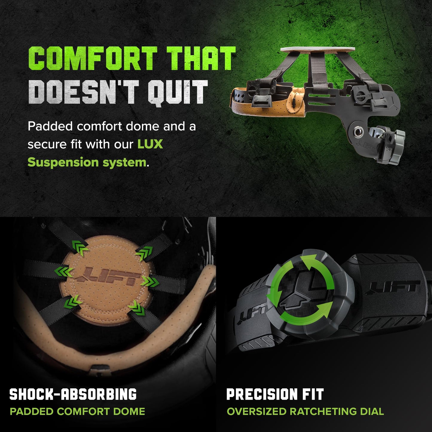 LIFT SAFETY Dax Carbon Fiber Full Brim Hard Hat | Reinforced Shell | All-Day Comfort | Expanded Coverage | Black Camo