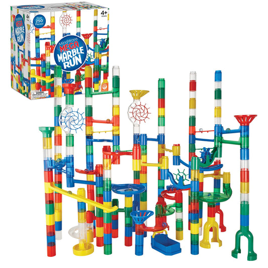 MindWare Mega Marble Run Building Set - 215 Durable Pieces and 40 Marbles - Build, Engineernig and Sceince Toy - Ages 4 and Up