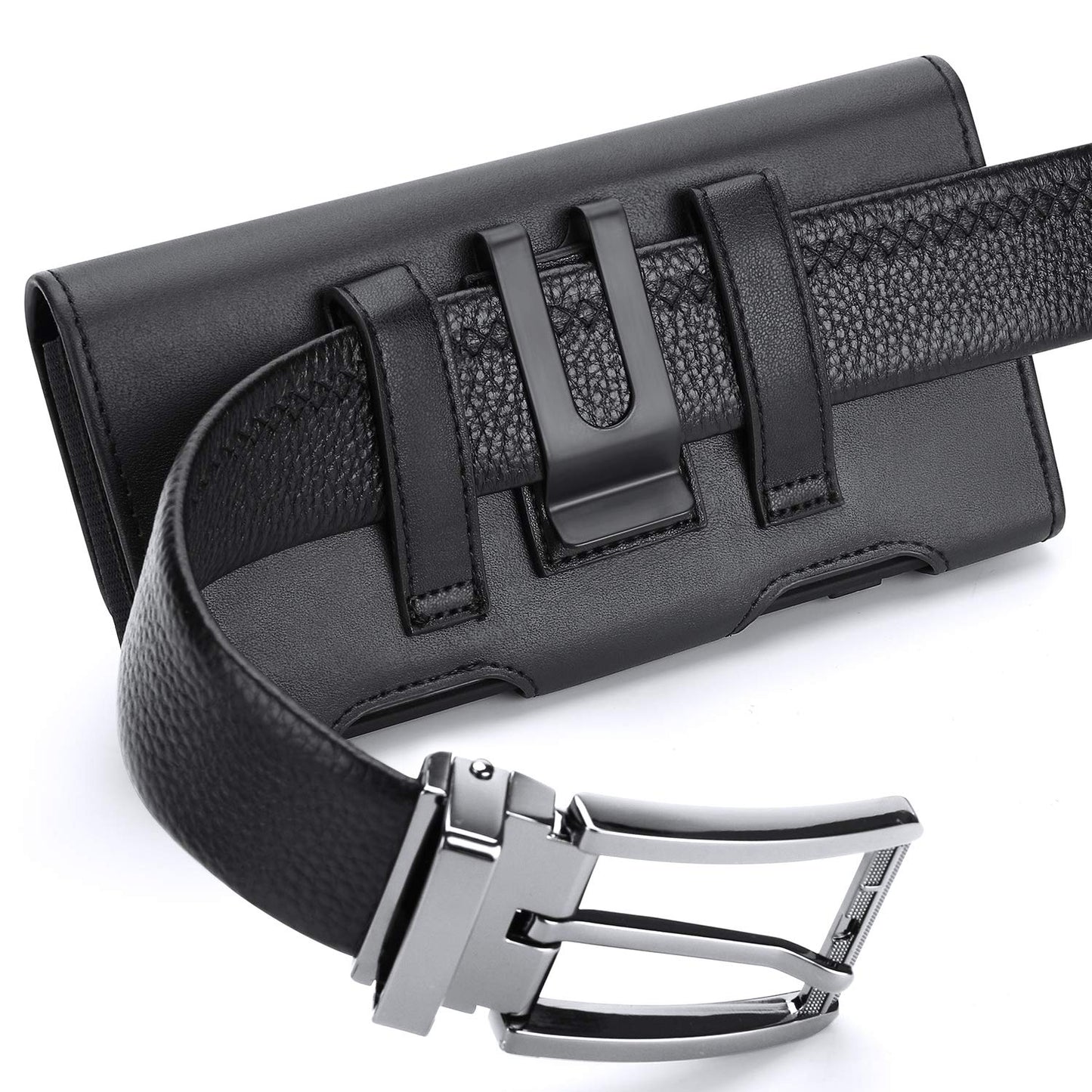 BECPLT for Motorola Edge 50 Ultra & G64 G73 X40 Edge 40 G Power 5G Holster Case, Leather Pouch with Belt Clip & Loops & Card Holder for Moto G84 G54 G14 G53 G7 Z3 Play
