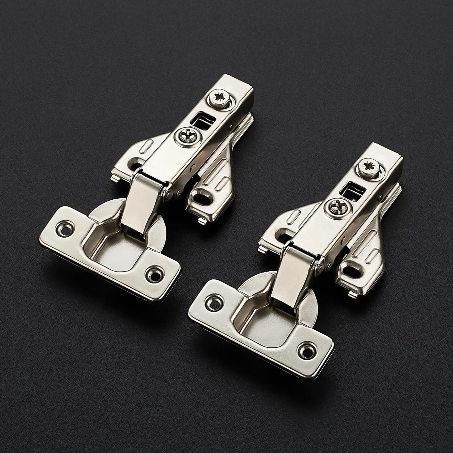JOY DECOR Full Overlay 10 Packs (5 Pairs) Concealed Kitchen Cabinet Hinges 105 Degree Soft Close Adjustable Cabinet Door Hinges for Face Frame Cabinet