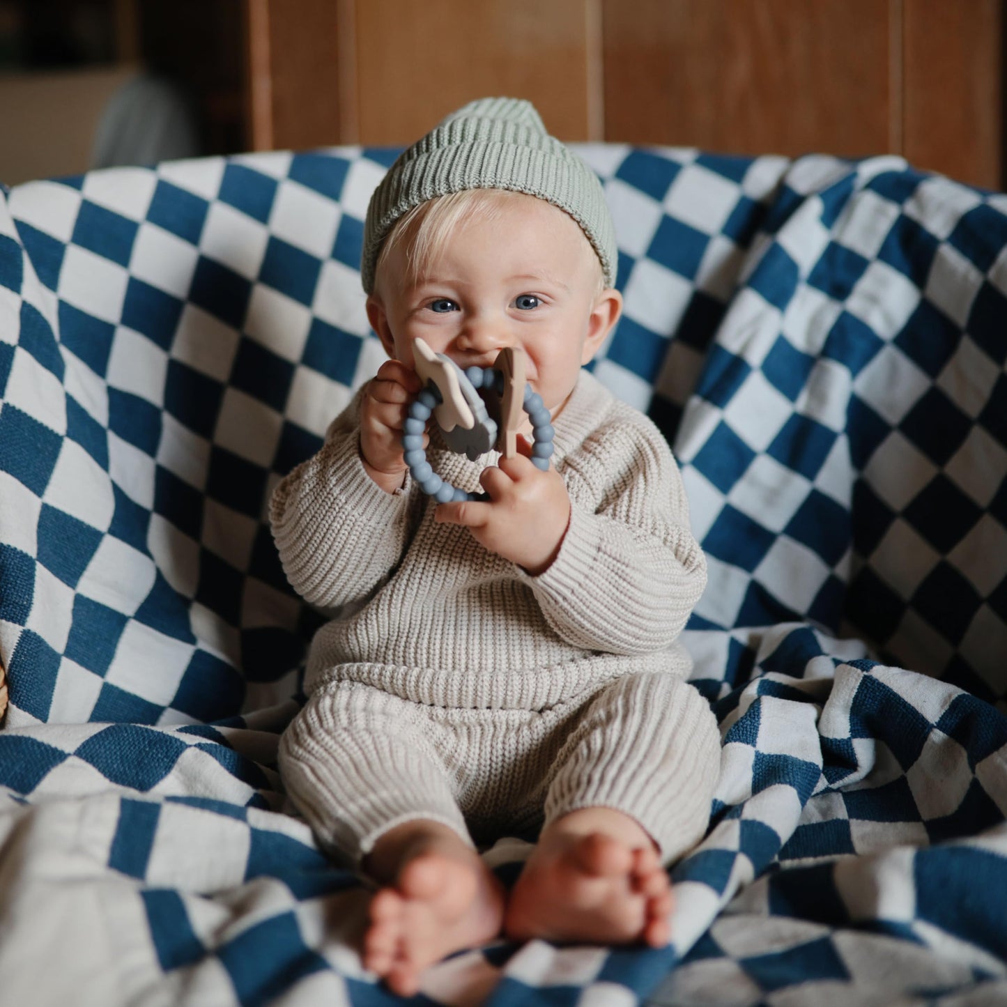 mushie Silicone Space Teething Ring Toy